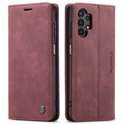 For Samsung Galaxy A13 4G/A13 5G/A04S/A04/M13 5G CaseMe 013 Multifunctional Horizontal Flip Leather Phone Case(Wine Red) by CaseMe