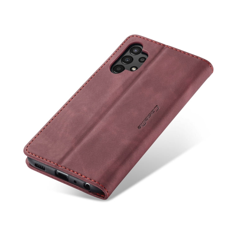 For Samsung Galaxy A13 4G/A13 5G/A04S/A04/M13 5G CaseMe 013 Multifunctional Horizontal Flip Leather Phone Case(Wine Red) by CaseMe
