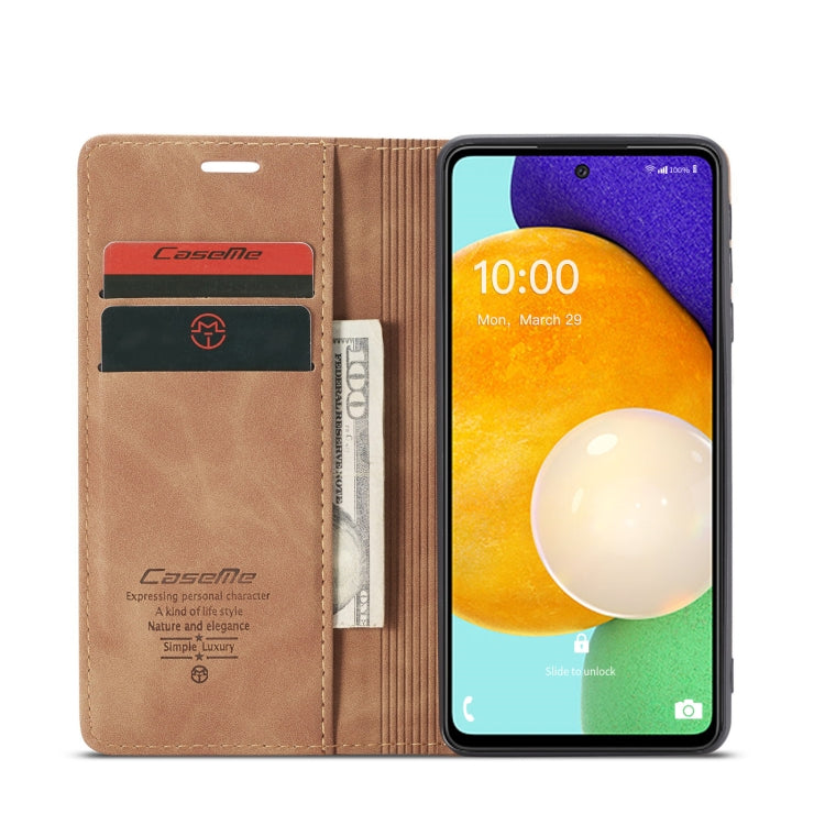 For Samsung Galaxy A53 5G CaseMe 013 Multifunctional Horizontal Flip Leather Phone Case(Brown) - Galaxy Phone Cases by CaseMe | Online Shopping UK | buy2fix
