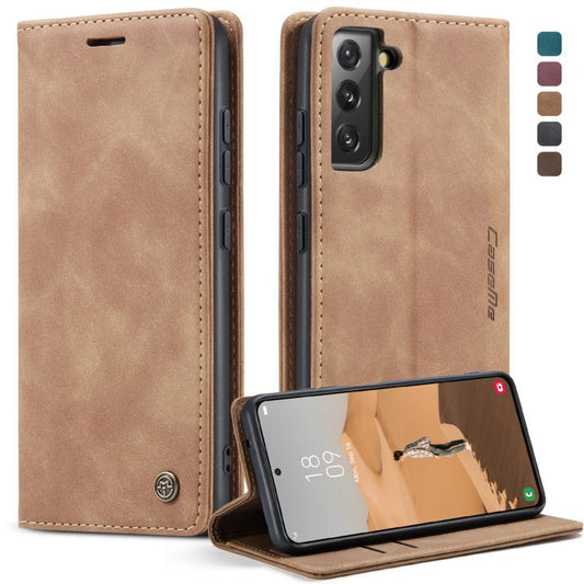 For Samsung Galaxy S22 CaseMe 013 Multifunctional Horizontal Flip Leather Phone Case(Brown) - Galaxy S22 5G Cases by CaseMe | Online Shopping UK | buy2fix