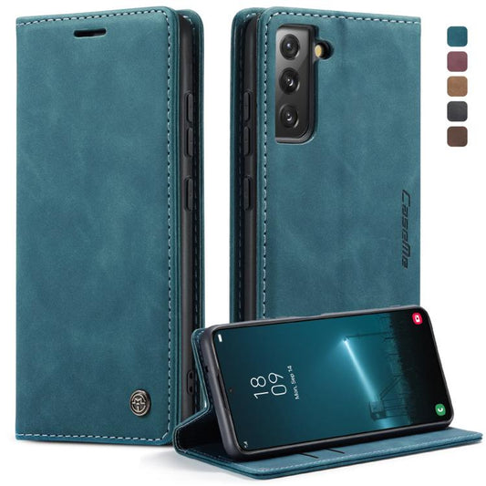 For Samsung Galaxy S22+ CaseMe 013 Multifunctional Horizontal Flip Leather Phone Case(Blue) - Galaxy S22+ 5G Cases by CaseMe | Online Shopping UK | buy2fix