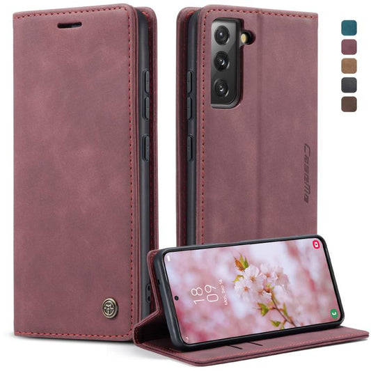 For Samsung Galaxy S22+ CaseMe 013 Multifunctional Horizontal Flip Leather Phone Case(Wine Red) - Galaxy S22+ 5G Cases by CaseMe | Online Shopping UK | buy2fix