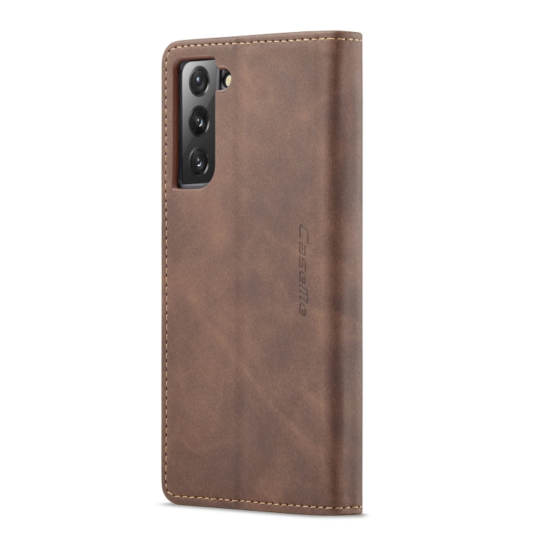 For Samsung Galaxy S22+ CaseMe 013 Multifunctional Horizontal Flip Leather Phone Case(Coffee) by CaseMe