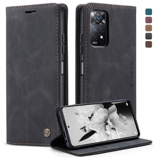 For Xiaomi Redmi Note 11 Pro Global/Redmi Note 11 Pro 5G Global CaseMe 013 Multifunctional Horizontal Flip Leather Phone Case(Black)