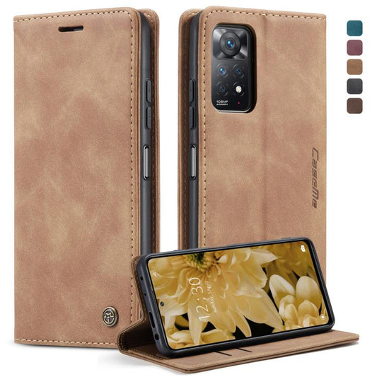 For Xiaomi Redmi Note 11 Pro Global/Redmi Note 11 Pro 5G Global CaseMe 013 Multifunctional Horizontal Flip Leather Phone Case(Brown) - Xiaomi Cases by CaseMe | Online Shopping UK | buy2fix