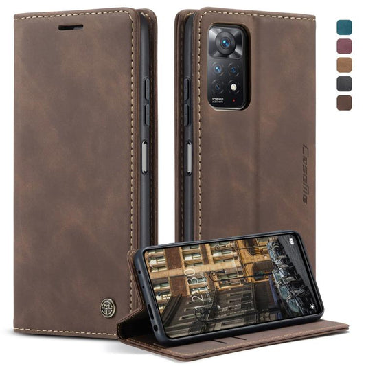 For Xiaomi Redmi Note 11 Pro Global/Redmi Note 11 Pro 5G Global CaseMe 013 Multifunctional Horizontal Flip Leather Phone Case(Coffee) - Xiaomi Cases by CaseMe | Online Shopping UK | buy2fix