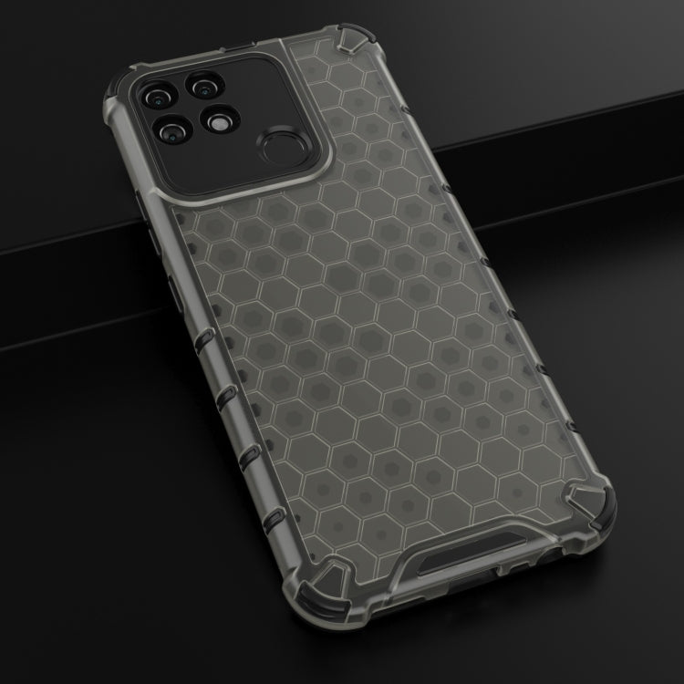 For OPPO Realme Narzo 50A Honeycomb PC + TPU Phone Case(Black) by buy2fix