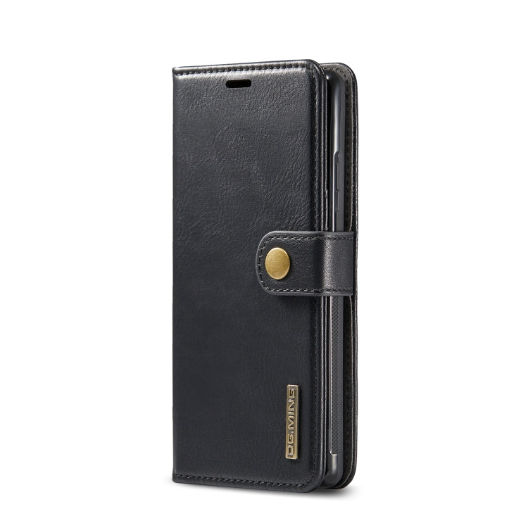 For Google Pixel 6 DG.MING Crazy Horse Texture Detachable Magnetic Leather Phone Case(Black) - Google Cases by DG.MING | Online Shopping UK | buy2fix