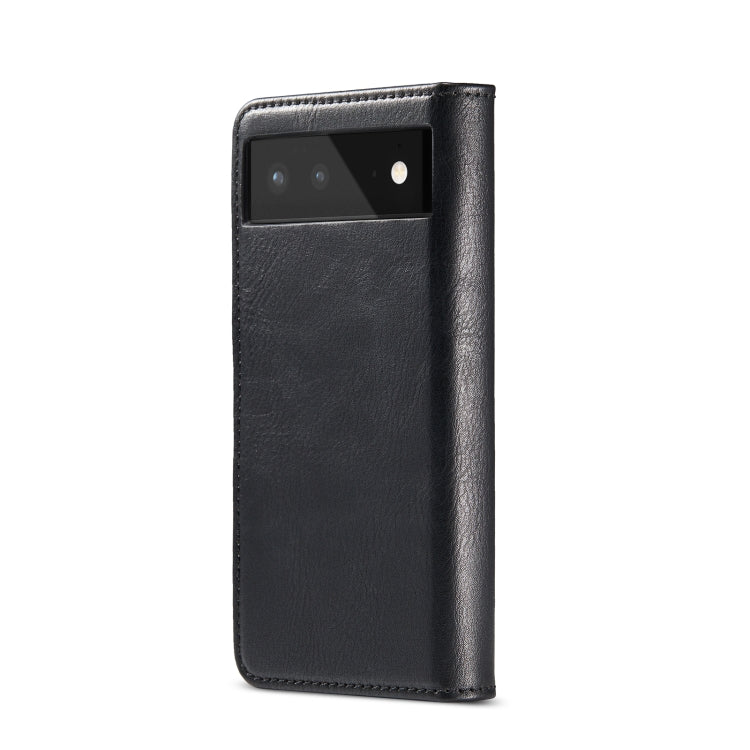 For Google Pixel 6 DG.MING Crazy Horse Texture Detachable Magnetic Leather Phone Case(Black) - Google Cases by DG.MING | Online Shopping UK | buy2fix