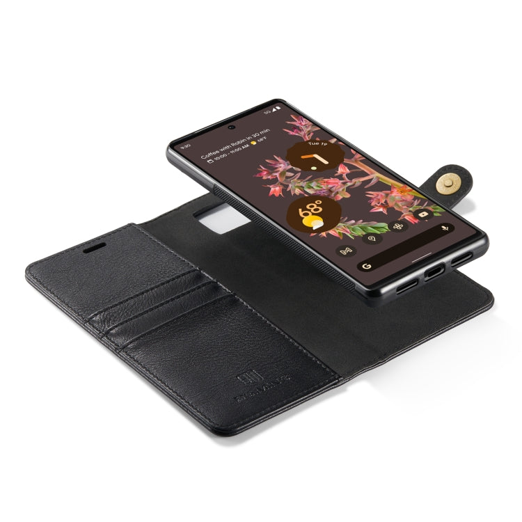 For Google Pixel 6 DG.MING Crazy Horse Texture Detachable Magnetic Leather Phone Case(Black) - Google Cases by DG.MING | Online Shopping UK | buy2fix