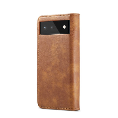 For Google Pixel 6 DG.MING Crazy Horse Texture Detachable Magnetic Leather Phone Case(Brown) - Google Cases by DG.MING | Online Shopping UK | buy2fix