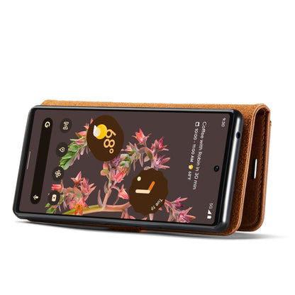 For Google Pixel 6 DG.MING Crazy Horse Texture Detachable Magnetic Leather Phone Case(Brown) - Google Cases by DG.MING | Online Shopping UK | buy2fix