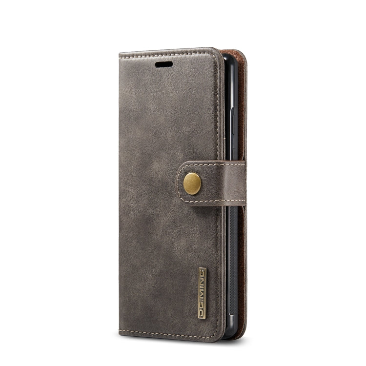 For Google Pixel 6 DG.MING Crazy Horse Texture Detachable Magnetic Leather Phone Case(Grey) - Google Cases by DG.MING | Online Shopping UK | buy2fix