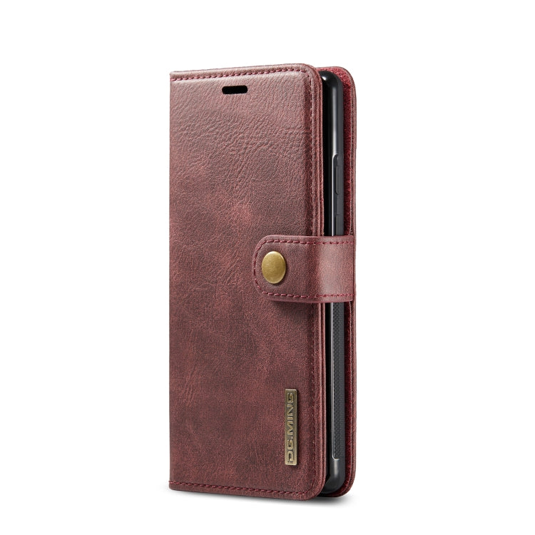 For Google Pixel 6 DG.MING Crazy Horse Texture Detachable Magnetic Leather Phone Case(Red) - Google Cases by DG.MING | Online Shopping UK | buy2fix