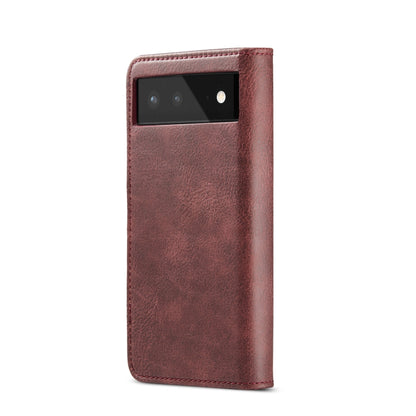 For Google Pixel 6 DG.MING Crazy Horse Texture Detachable Magnetic Leather Phone Case(Red) - Google Cases by DG.MING | Online Shopping UK | buy2fix
