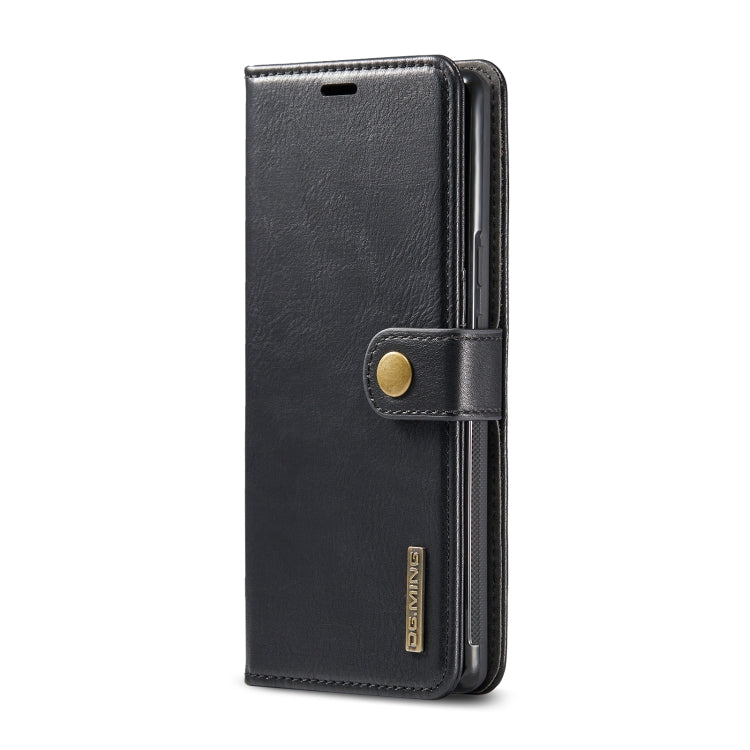 For Google Pixel 6 Pro DG.MING Crazy Horse Texture Detachable Magnetic Leather Phone Case(Black) - Google Cases by DG.MING | Online Shopping UK | buy2fix