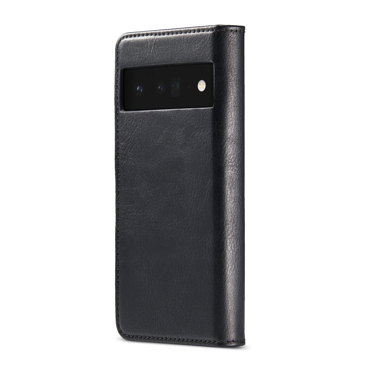 For Google Pixel 6 Pro DG.MING Crazy Horse Texture Detachable Magnetic Leather Phone Case(Black) - Google Cases by DG.MING | Online Shopping UK | buy2fix