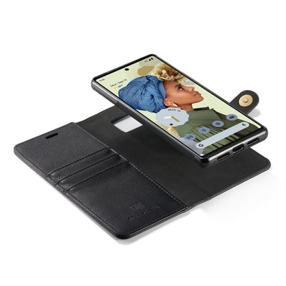 For Google Pixel 6 Pro DG.MING Crazy Horse Texture Detachable Magnetic Leather Phone Case(Black) - Google Cases by DG.MING | Online Shopping UK | buy2fix