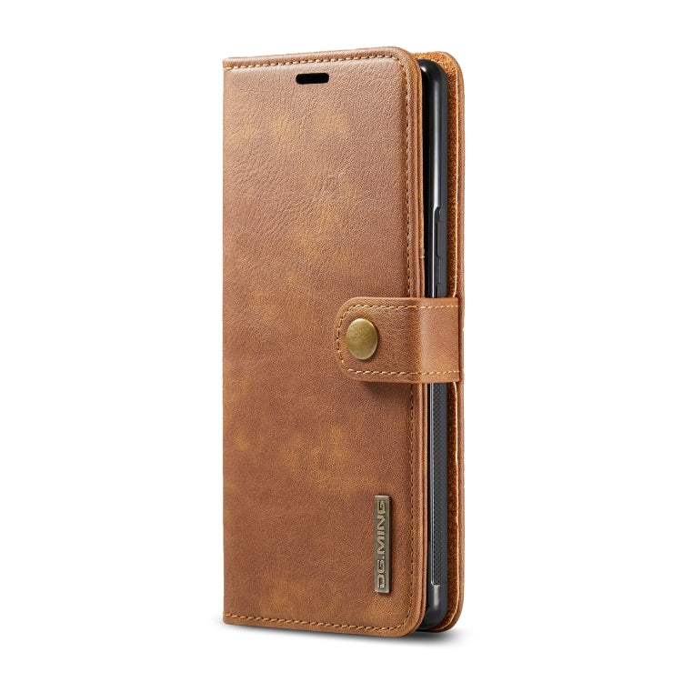 For Google Pixel 6 Pro DG.MING Crazy Horse Texture Detachable Magnetic Leather Phone Case(Brown) - Google Cases by DG.MING | Online Shopping UK | buy2fix