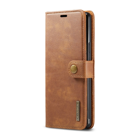 For Google Pixel 6 Pro DG.MING Crazy Horse Texture Detachable Magnetic Leather Phone Case(Brown) - Google Cases by DG.MING | Online Shopping UK | buy2fix