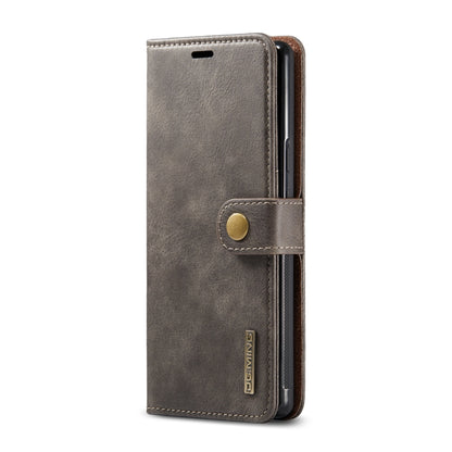 For Google Pixel 6 Pro DG.MING Crazy Horse Texture Detachable Magnetic Leather Phone Case(Grey) - Google Cases by DG.MING | Online Shopping UK | buy2fix