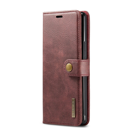 For Google Pixel 6 Pro DG.MING Crazy Horse Texture Detachable Magnetic Leather Phone Case(Red) - Google Cases by DG.MING | Online Shopping UK | buy2fix