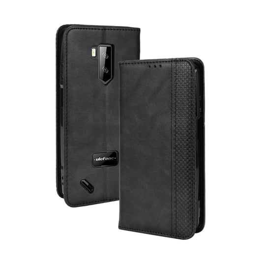 For Ulefone Armor X9 Magnetic Buckle Retro Texture Leather Case(Black) by buy2fix