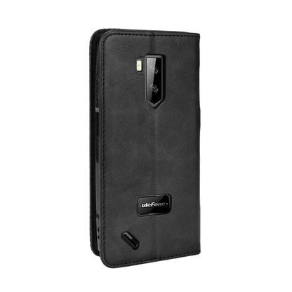 For Ulefone Armor X9 Magnetic Buckle Retro Texture Leather Case(Black) by buy2fix