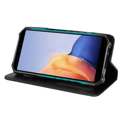 For Ulefone Armor X9 Magnetic Buckle Retro Texture Leather Case(Black) by buy2fix