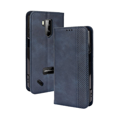 For Ulefone Armor X9 Magnetic Buckle Retro Texture Leather Case(Blue) by buy2fix