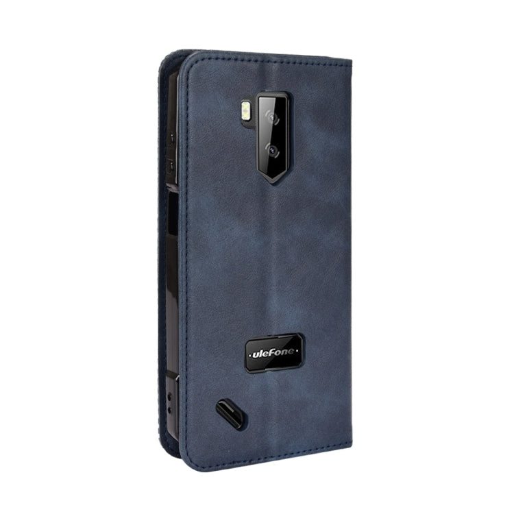 For Ulefone Armor X9 Magnetic Buckle Retro Texture Leather Case(Blue) by buy2fix