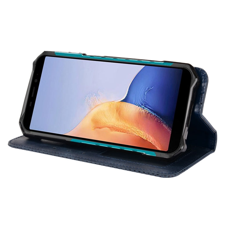 For Ulefone Armor X9 Magnetic Buckle Retro Texture Leather Case(Blue) by buy2fix