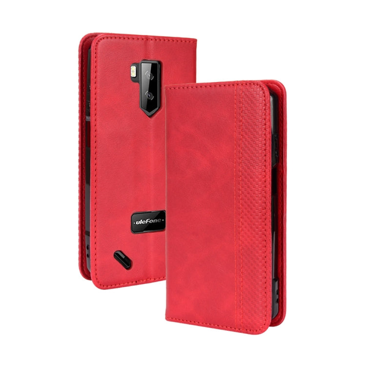 For Ulefone Armor X9 Magnetic Buckle Retro Texture Leather Case(Red) by buy2fix