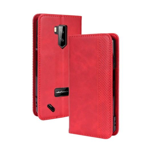 For Ulefone Armor X9 Magnetic Buckle Retro Texture Leather Case(Red) by buy2fix
