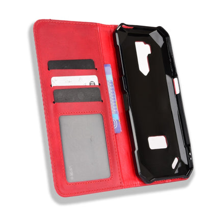 For Ulefone Armor X9 Magnetic Buckle Retro Texture Leather Case(Red) by buy2fix