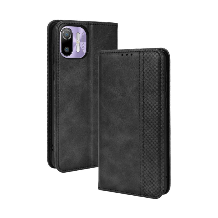 For Ulefone Note 6 / Note 6P Magnetic Buckle Retro Texture Leather Case(Black) by buy2fix