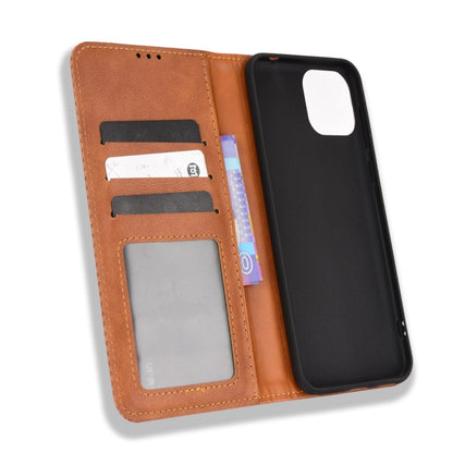 For Ulefone Note 6 / Note 6P Magnetic Buckle Retro Texture Leather Case(Brown) by buy2fix