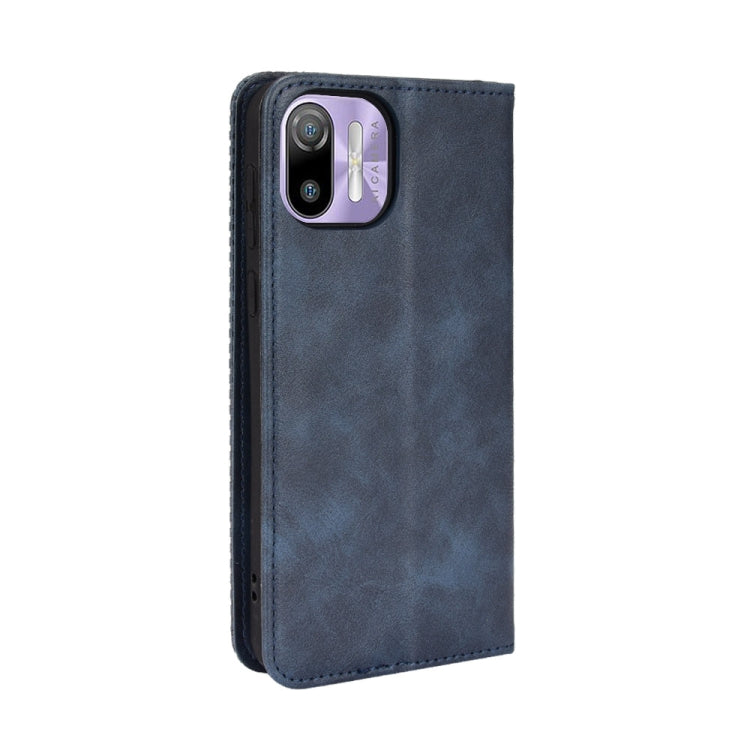 For Ulefone Note 6 / Note 6P Magnetic Buckle Retro Texture Leather Case(Blue) by buy2fix
