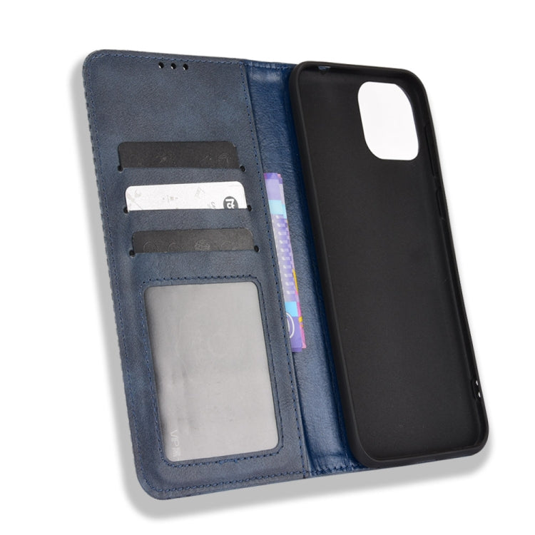 For Ulefone Note 6 / Note 6P Magnetic Buckle Retro Texture Leather Case(Blue) by buy2fix