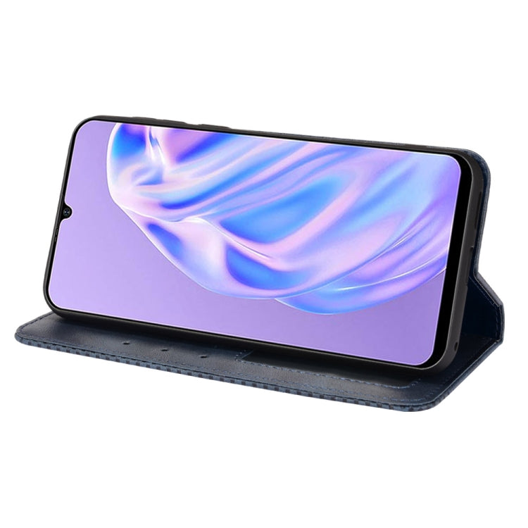 For Ulefone Note 6 / Note 6P Magnetic Buckle Retro Texture Leather Case(Blue) by buy2fix