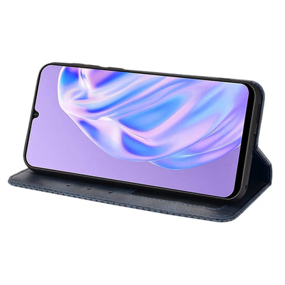 For Ulefone Note 6 / Note 6P Magnetic Buckle Retro Texture Leather Case(Blue) by buy2fix