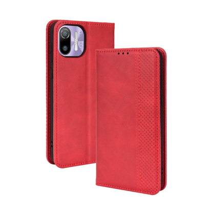 For Ulefone Note 6 / Note 6P Magnetic Buckle Retro Texture Leather Case(Red) by buy2fix