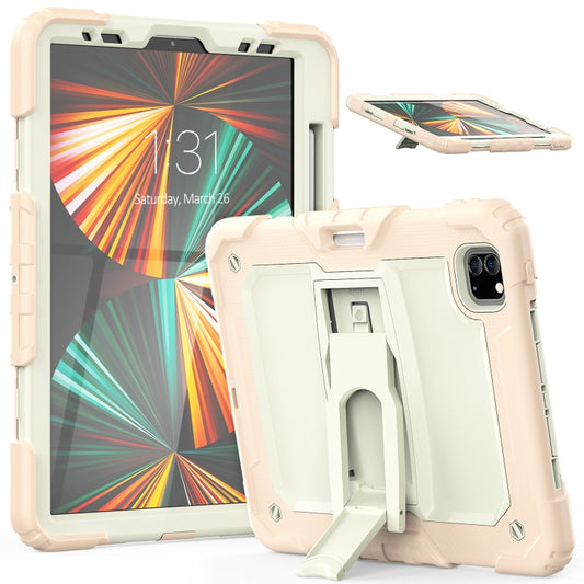For iPad Pro 11 2022 / 2021 / 2020 / 2018 Silicone + PC Tablet Case with Holder(Rose Gold) - iPad Pro 11 (2022/2021) Cases by buy2fix | Online Shopping UK | buy2fix