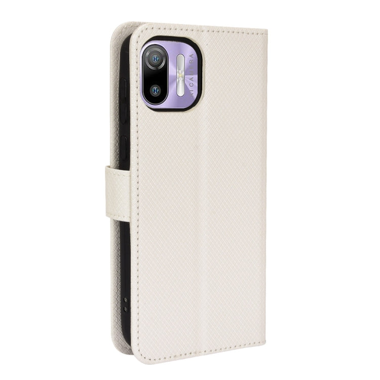 For Ulefone Note 6/ Note 6P Diamond Texture Leather Phone Case(White) by buy2fix