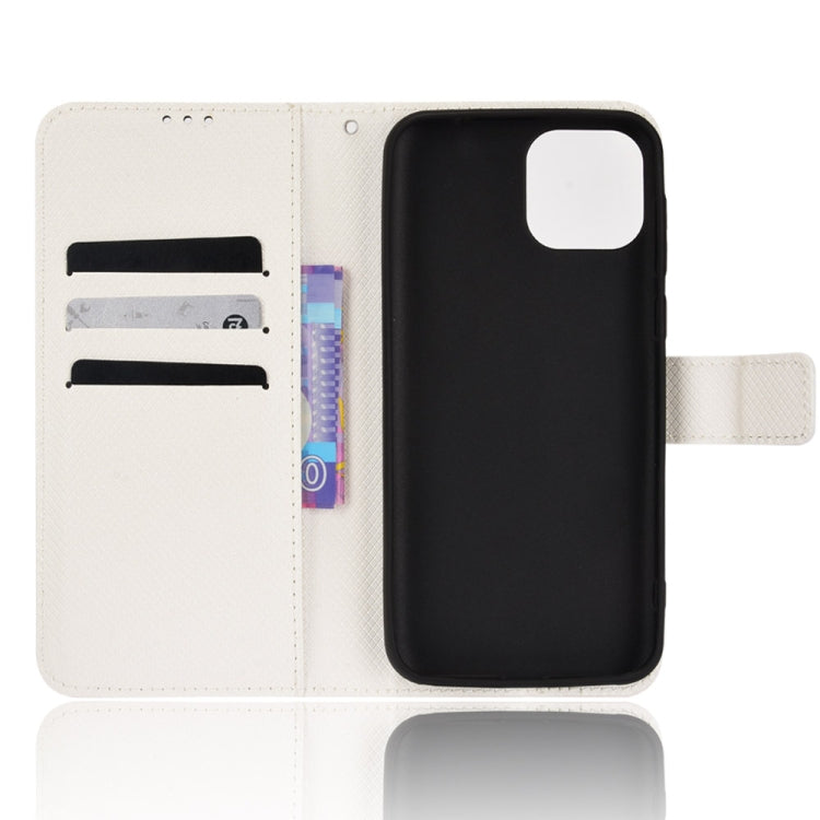 For Ulefone Note 6/ Note 6P Diamond Texture Leather Phone Case(White) by buy2fix