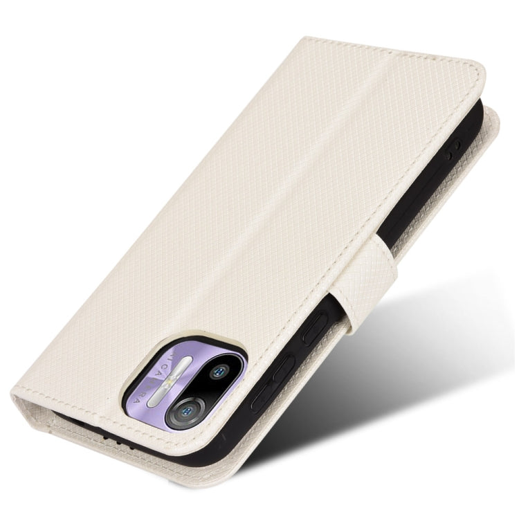 For Ulefone Note 6/ Note 6P Diamond Texture Leather Phone Case(White) by buy2fix