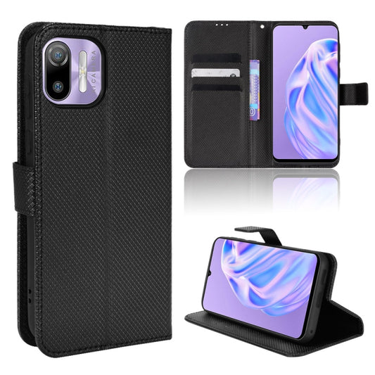 For Ulefone Note 6/ Note 6P Diamond Texture Leather Phone Case(Black) by buy2fix