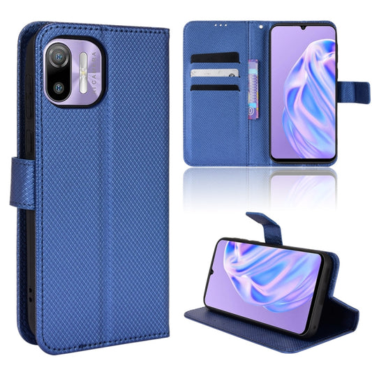For Ulefone Note 6/ Note 6P Diamond Texture Leather Phone Case(Blue) by buy2fix