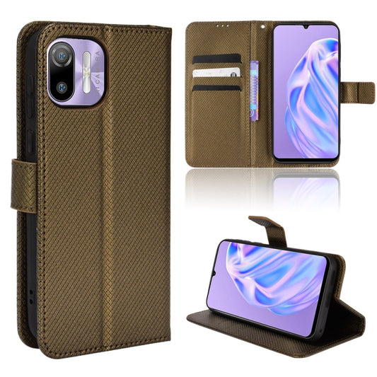 For Ulefone Note 6/ Note 6P Diamond Texture Leather Phone Case(Copper) by buy2fix