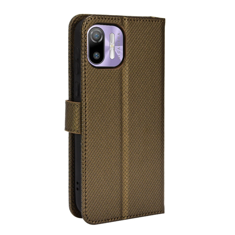 For Ulefone Note 6/ Note 6P Diamond Texture Leather Phone Case(Copper) by buy2fix